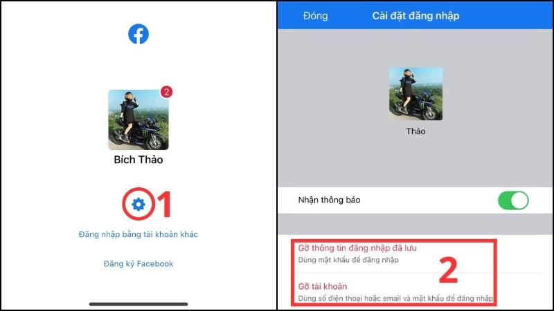 Bạn có thể loại bỏ tài khoản của mình hoàn toàn khỏi ứng dụng bằng tùy chọn Remove Account (Xóa tài khoản)