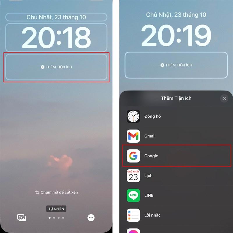 Cách thêm Google ống kính vào màn hình khoá iPhone