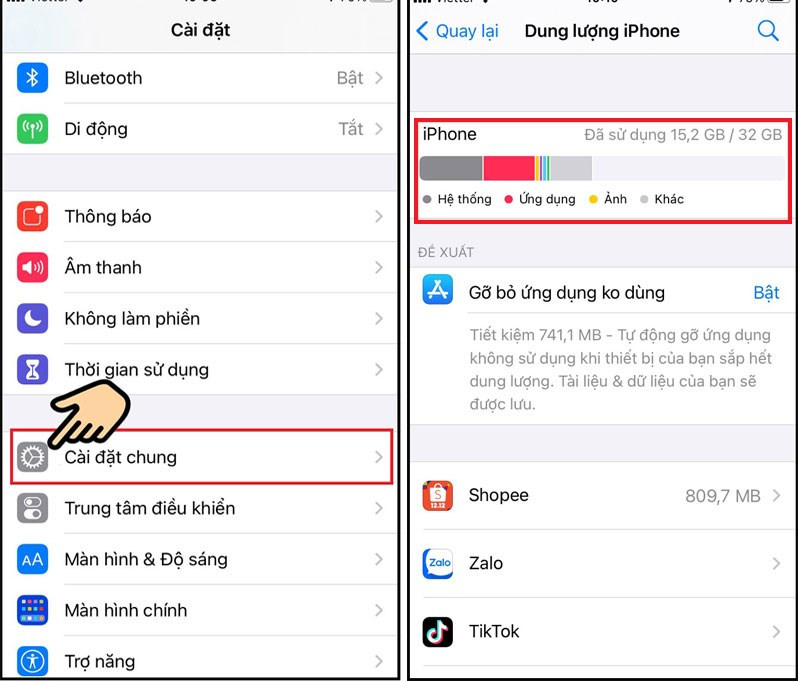 Giải phóng bộ nhớ iPhone: 5 cách xóa dữ liệu "Khác" hiệu quả