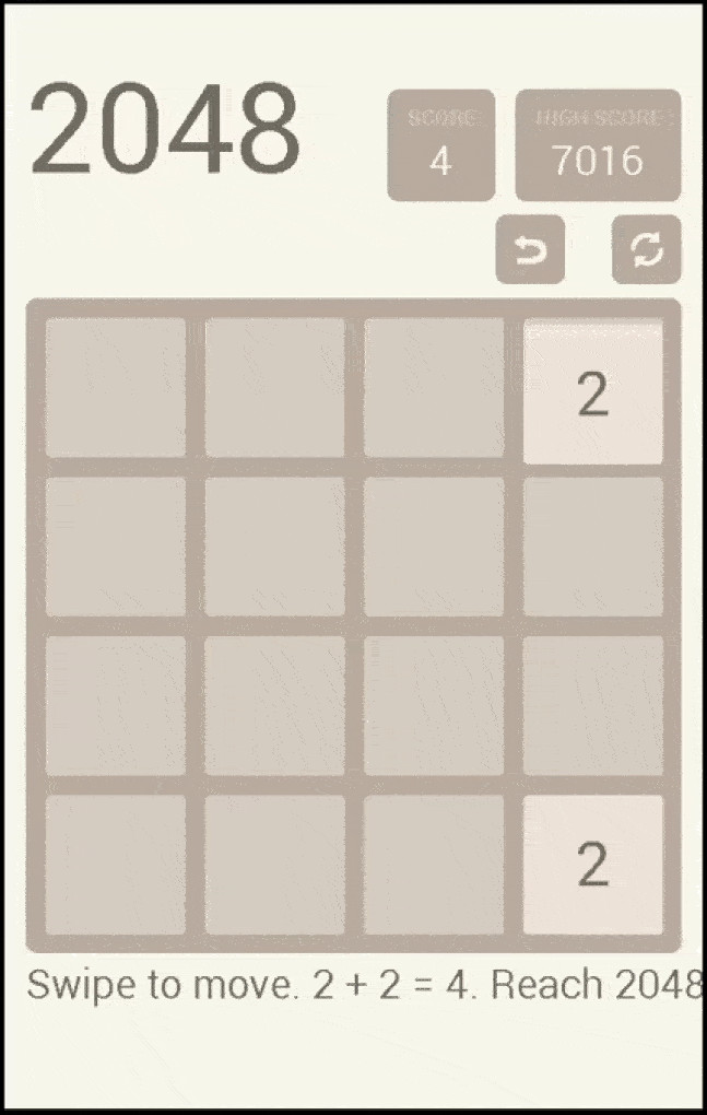 2048 - Game mobile ghép số