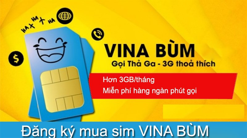 Sim Vina Bùm: Tổng hợp các gói cước data khủng, ưu đãi gọi hấp dẫn