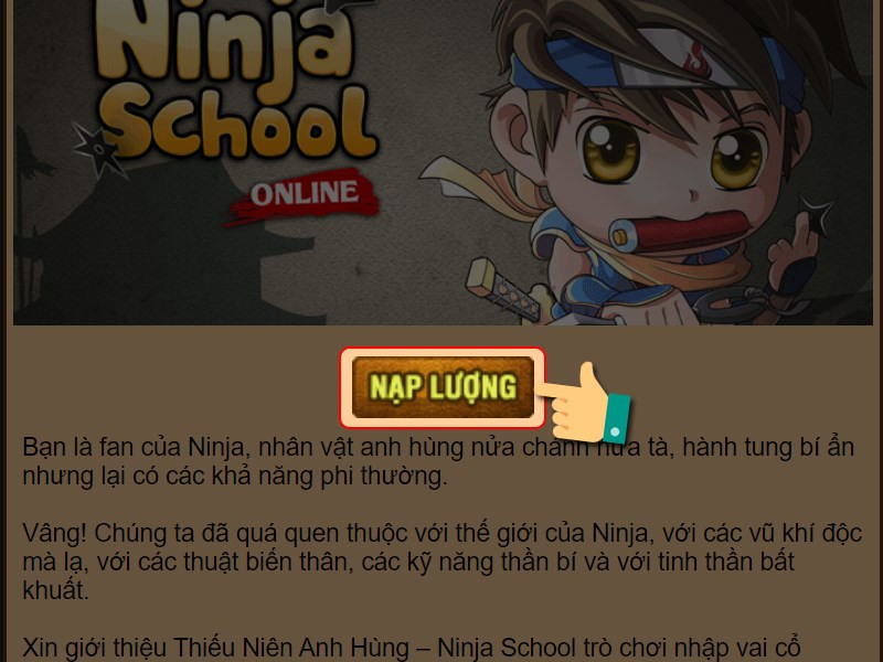 Hướng Dẫn Nạp Thẻ Ninja School Nhanh Chóng Và An Toàn