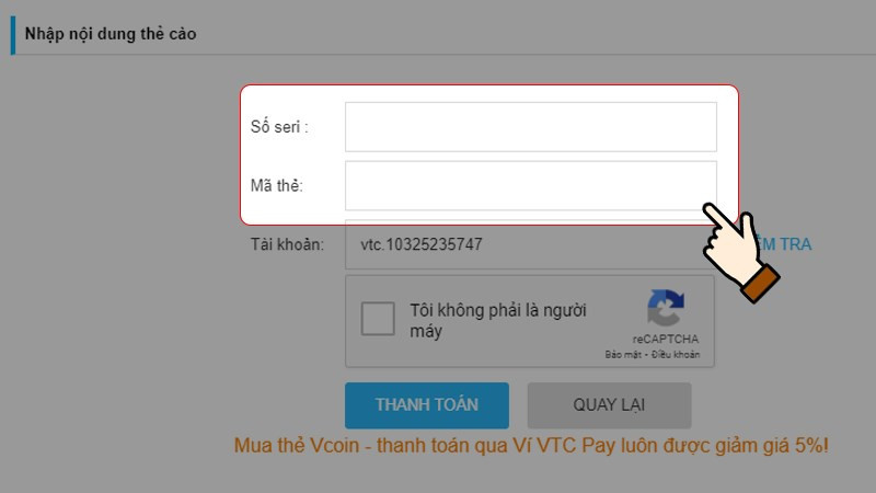 Hướng Dẫn Nạp Vcoin Nhanh Chóng, Đơn Giản Cho Game Thủ