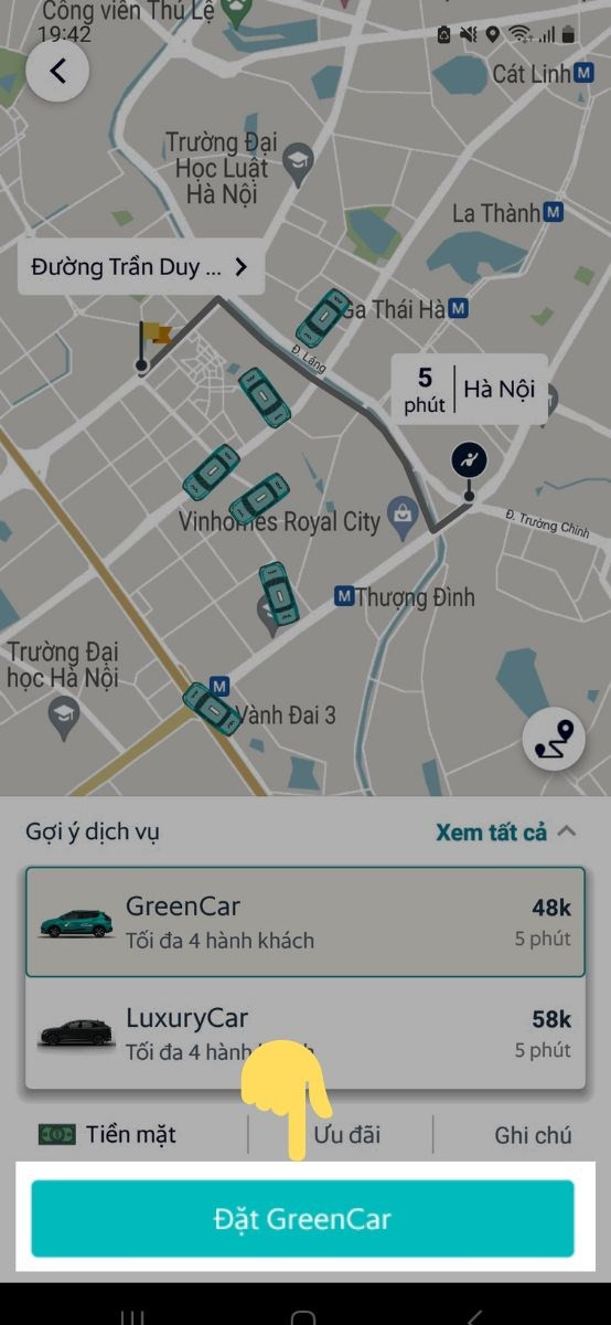 Hướng dẫn gọi Taxi Xanh SM (Taxi điện Vinfast) chi tiết nhất