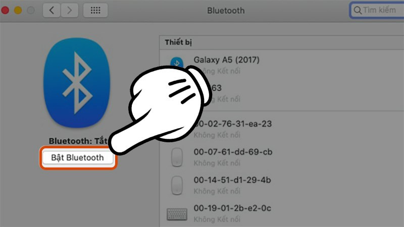 alt: Bật Bluetooth trên macOS