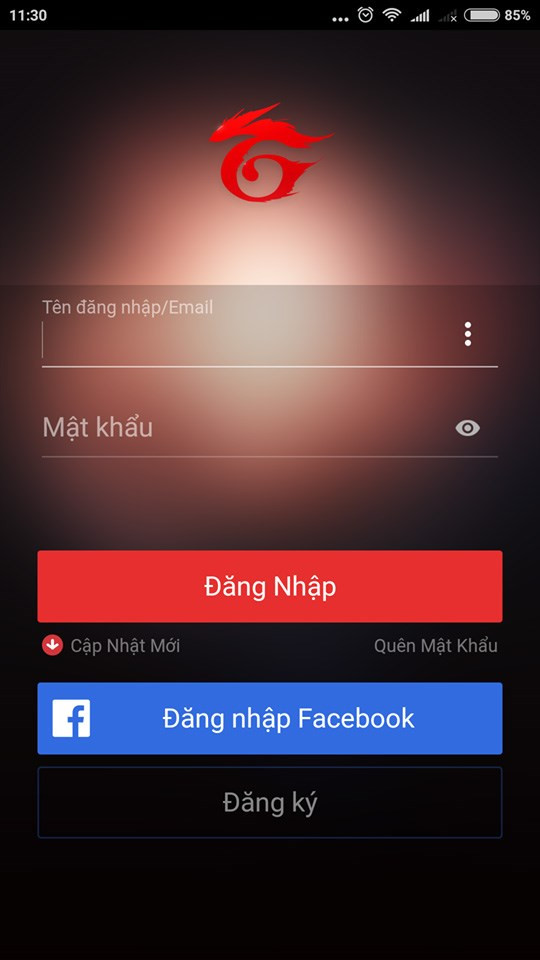 alt: Đăng nhập tài khoản Garena