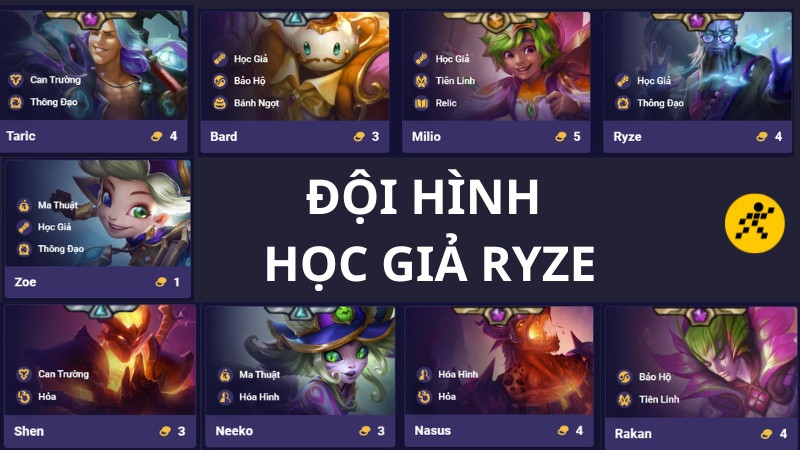 Alt: Đội hình Học Giả Ryze DTCL mùa 12