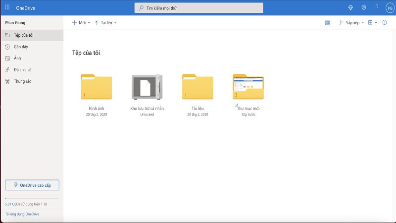 alt: Giao diện đăng nhập OneDrive trên máy tính