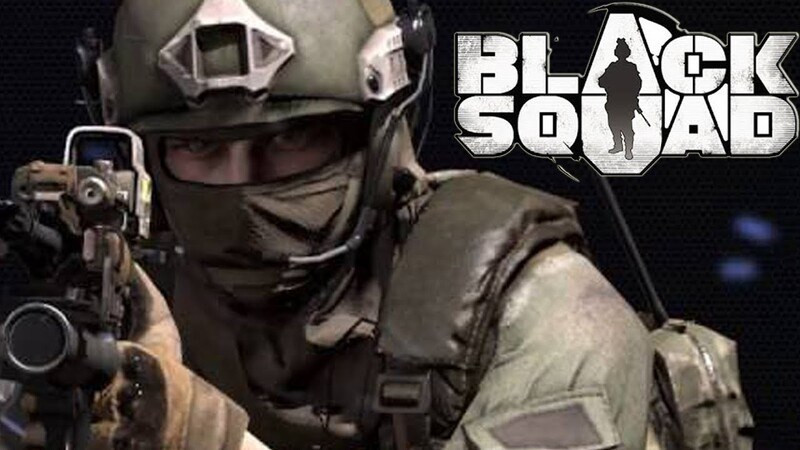 alt: Hình ảnh gameplay Black Squad với nhân vật sử dụng vũ khí hiện đại trong môi trường chiến đấu đô thị