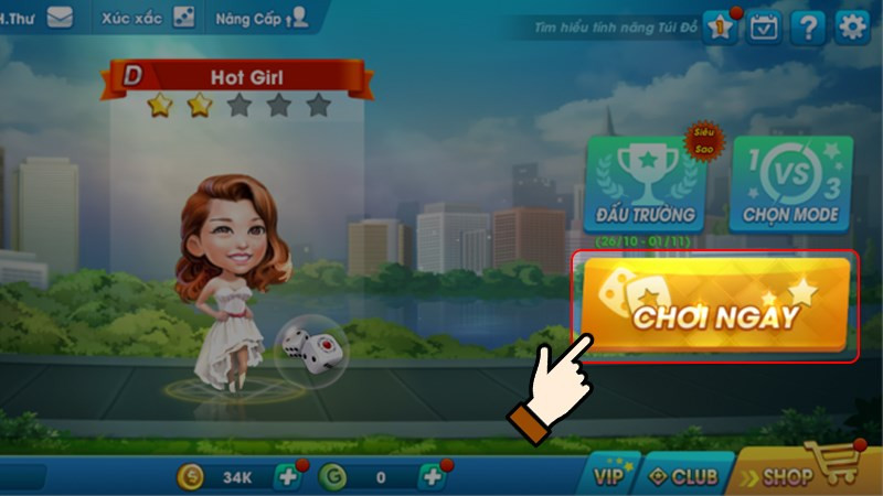 alt: Màn hình chọn chơi ngay trong Cờ Tỷ Phú ZingPlay