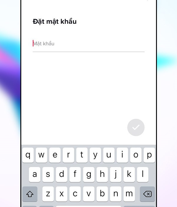 alt: Nhập mật khẩu cho tài khoản TikTok