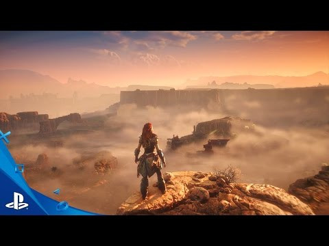 alt text: Aloy bắn cung trong Horizon Zero Dawn