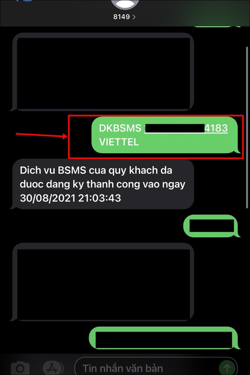 Alt text: Đăng ký SMS Banking BIDV qua tin nhắn