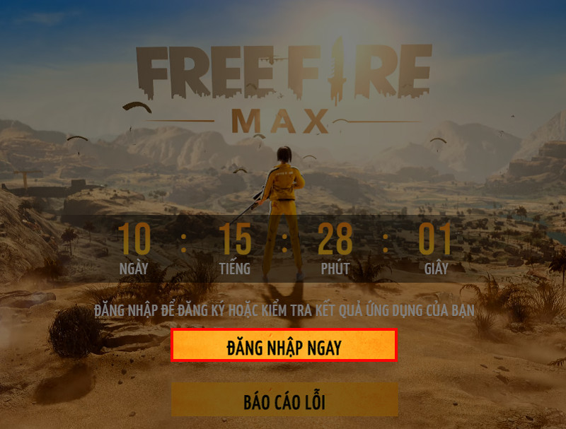 alt text: Đăng nhập Free Fire Max