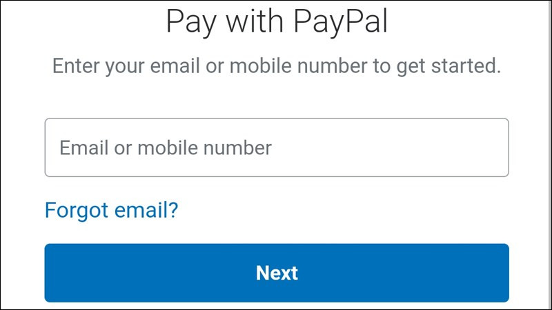 alt text: Đăng nhập PayPal