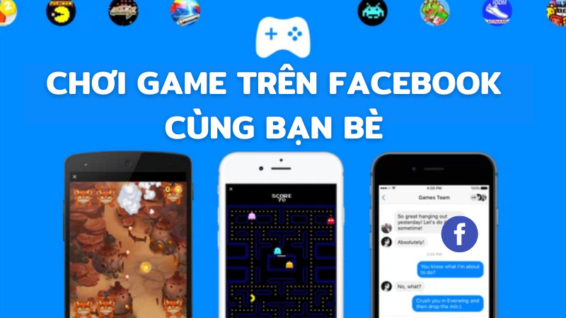 alt text: Giao diện chơi game trên Facebook máy tính