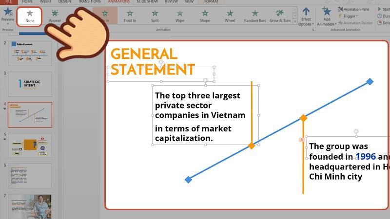 alt text: Giữ phím Shift và chọn nhiều đối tượng để xóa hiệu ứng động cùng lúc.