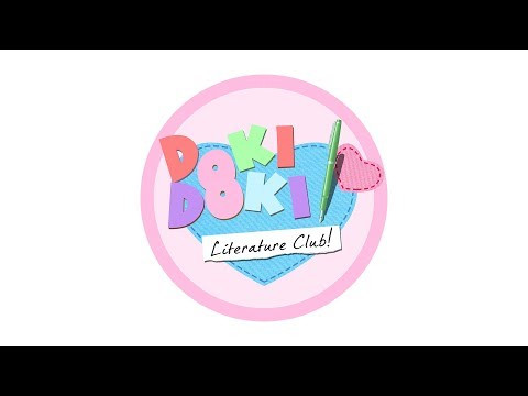 alt text: Hình ảnh game Doki Doki Literature Club với 4 nhân vật nữ chính