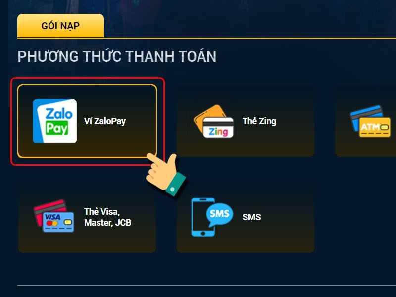 alt text: Lựa chọn phương thức thanh toán Auto Chess VNG