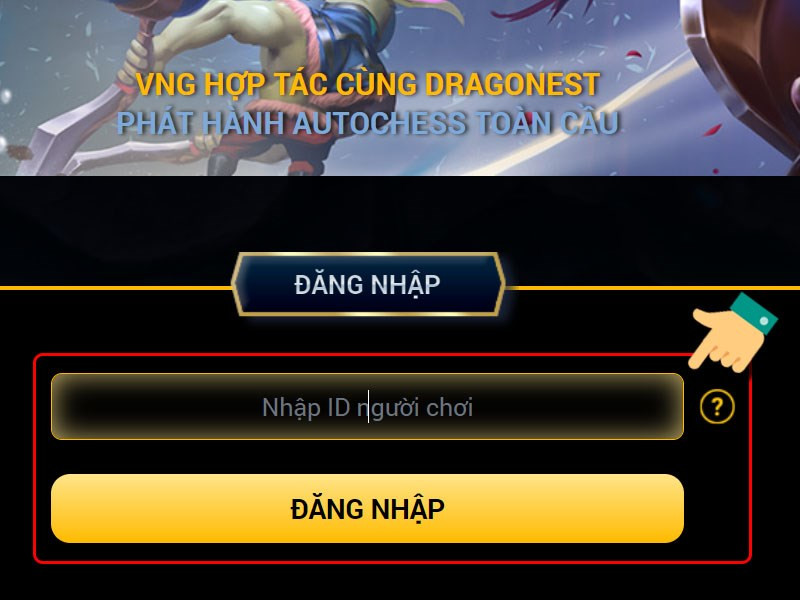 alt text: Nhập ID nhân vật để nạp thẻ Auto Chess VNG