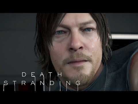 alt text: Sam Bridges vận chuyển hàng hóa trong Death Stranding