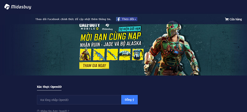 alt text: Trang web nạp CP Call of Duty Mobile