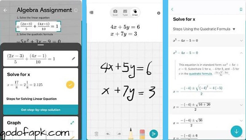 alt text: Ứng dụng Microsoft Math Solver trên điện thoại