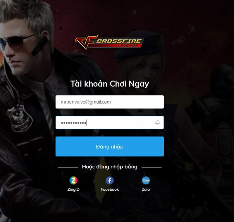 alt=Giao diện đăng nhập nạp thẻ Crossfire Legends