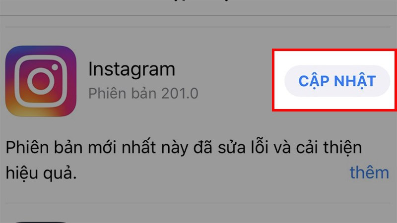 Ảnh minh họa cập nhật Instagram