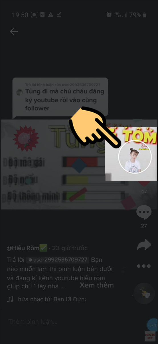 Avatar trong suốt trên TikTok