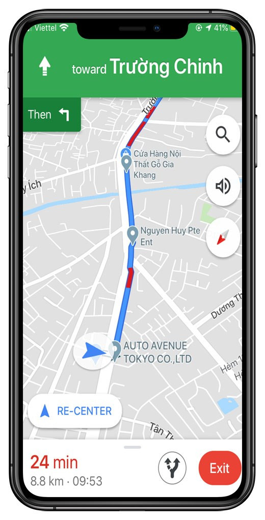 Bản đồ hướng dẫn tr&ecirc;n ứng dụng Grab Driver