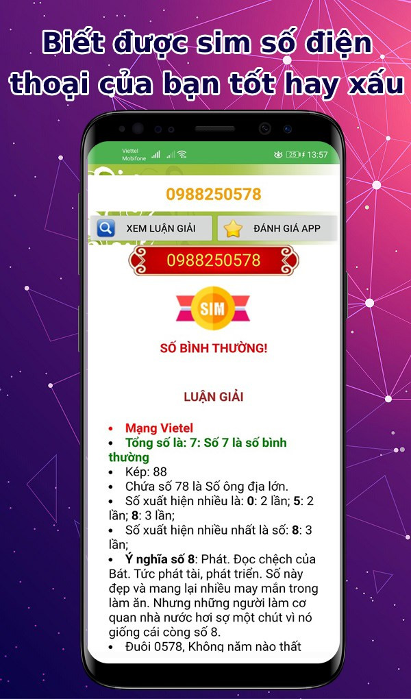 Biết được sim số điện thoại của bạn tốt hay xấu