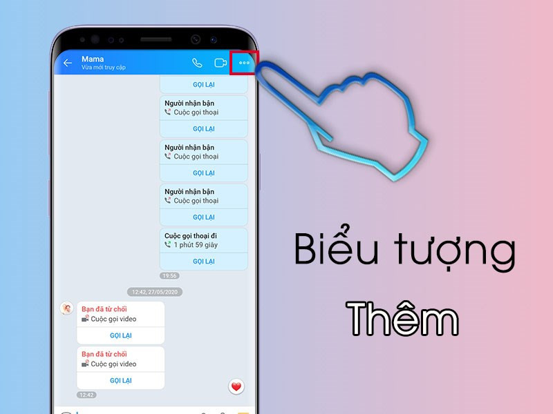 Biểu tượng Thêm trên Zalo Android