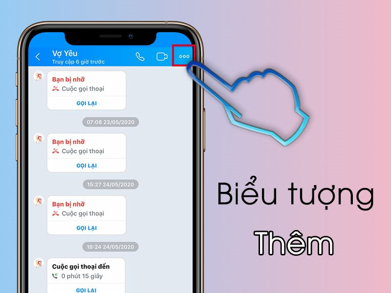 Biểu tượng Thêm trên Zalo iOS