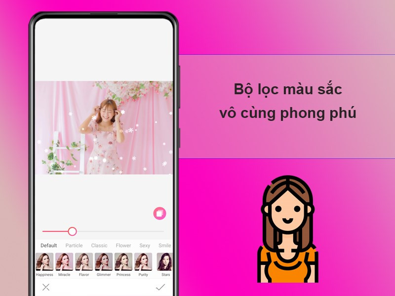 Bộ lọc màu sắc vô cùng phong phú