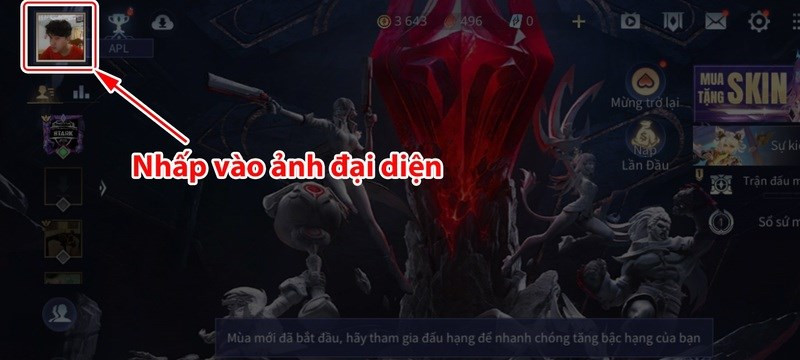 Bước 1: Nhấn vào ảnh đại diện