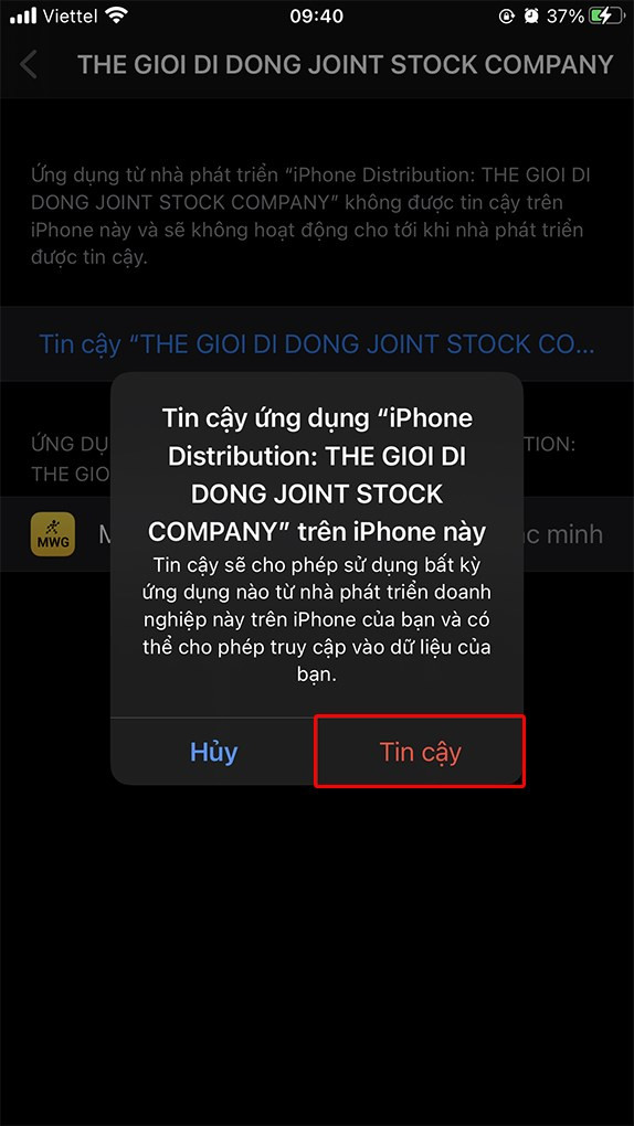 Cách bật tin cậy ứng dụng iPhone mới nhất 2020