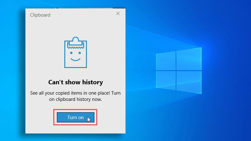 Cách mở Clipboard trên Windows 10