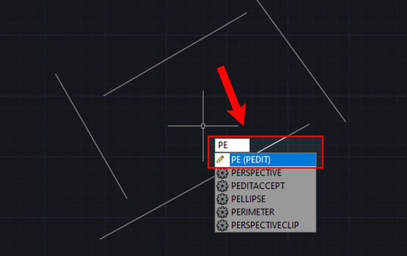 Cách nối 2 đường thẳng trong CAD bằng lệnh PEDIT