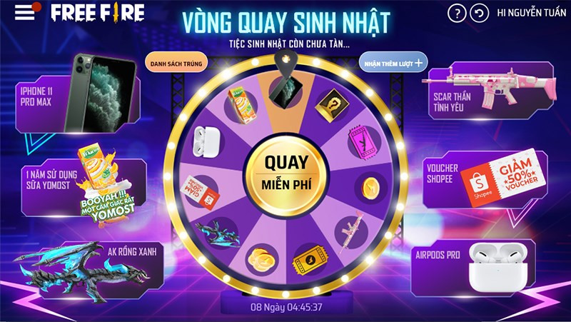 Hướng Dẫn Săn Quà Sinh Nhật Free Fire Cực Đỉnh