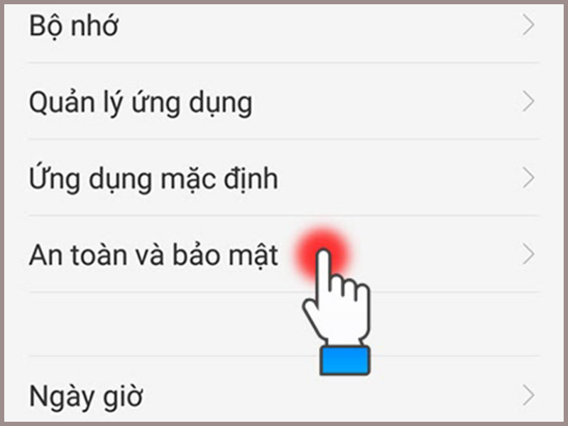 Cài đặt An toàn và bảo mật trên Android