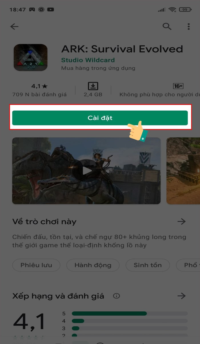 Cài đặt ARK trên Android