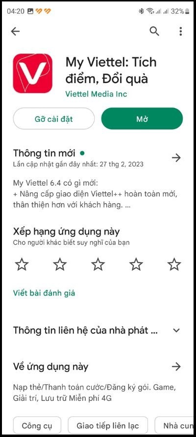 Cài đặt và mở ứng dụng