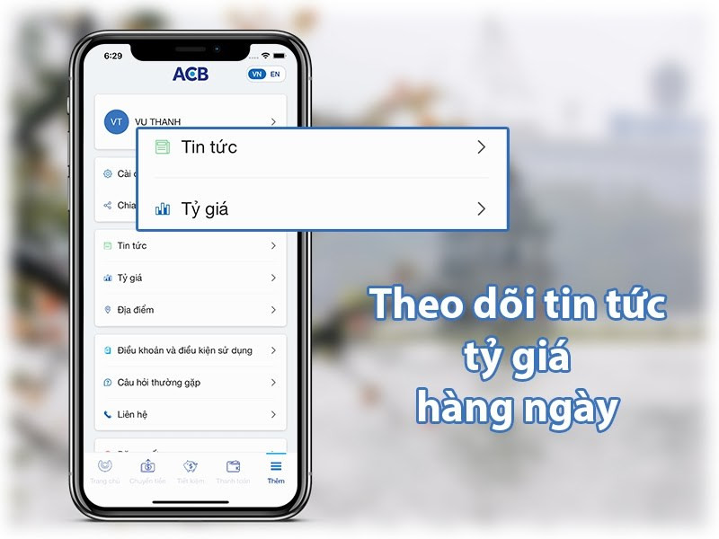 Cập nhật thông tin tỷ giá, thị trường.