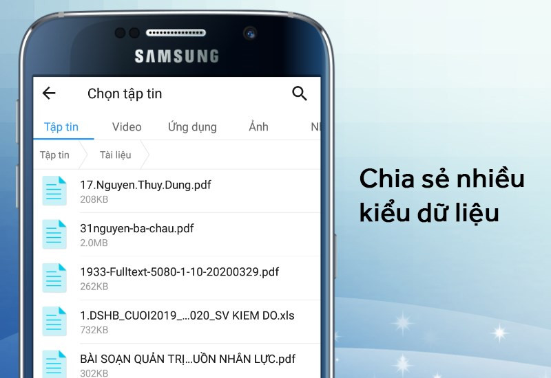 Chia sẻ nhiều dạng dữ liệu khác nhau