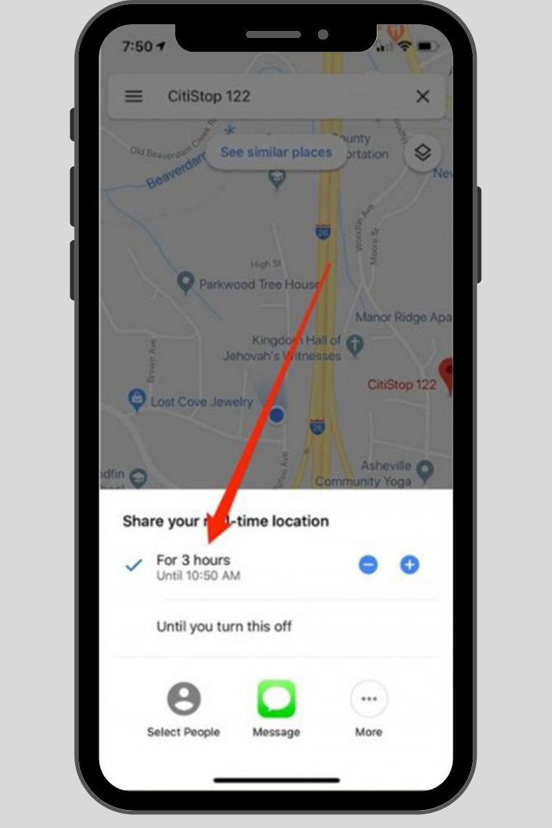 Chia sẻ vị trí trên Google Maps