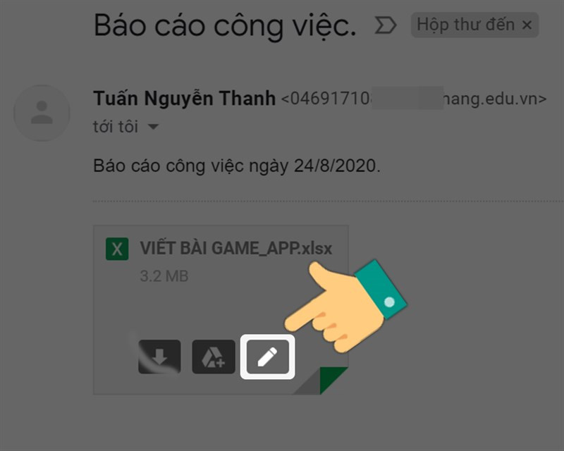 Chỉnh sửa file word, excel trực tiếp