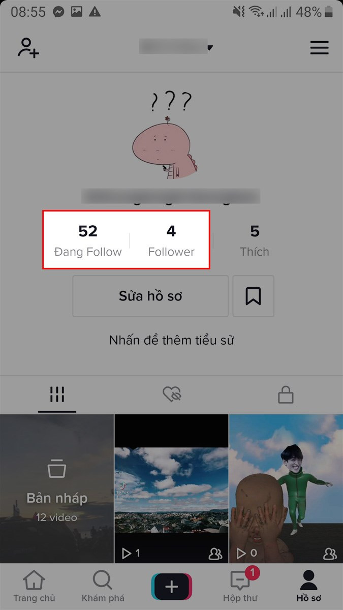 Chọn Đang Follow hoặc Follower