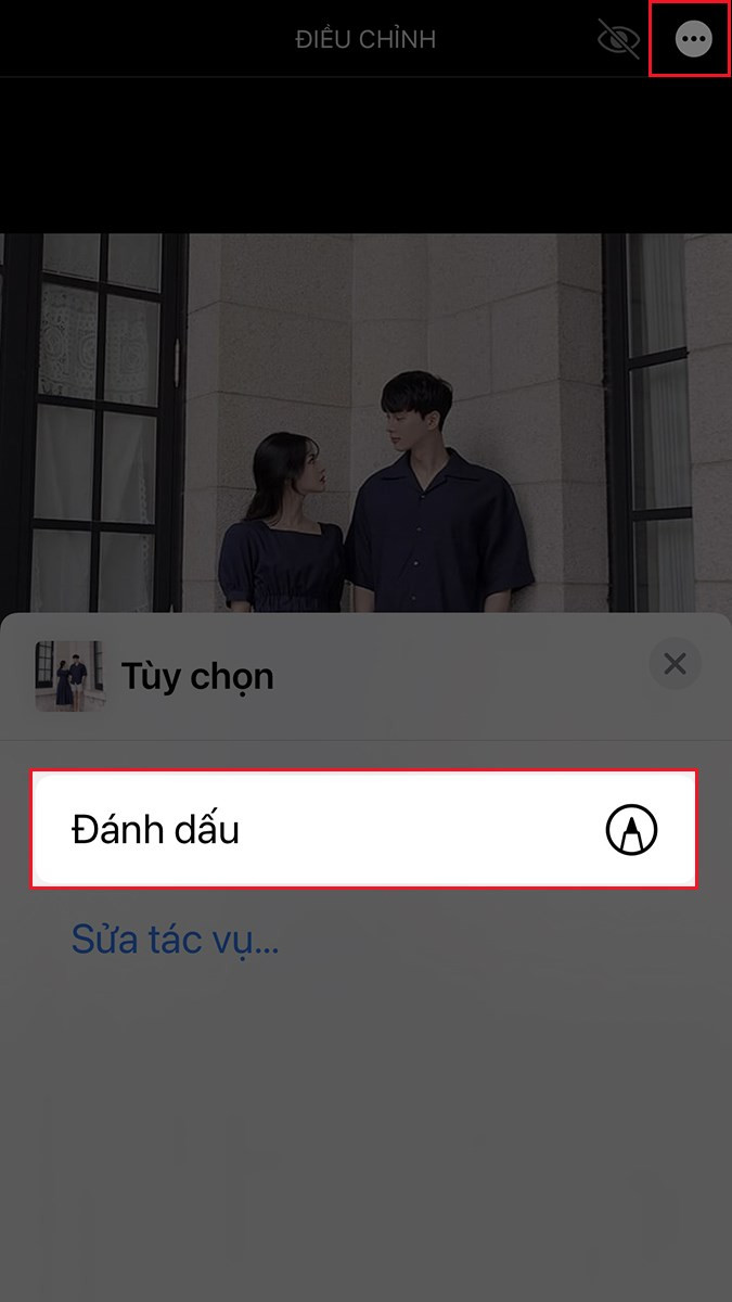 Chọn Đánh dấu