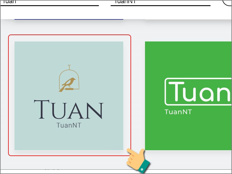 Chọn logo trên Wix Logo Maker